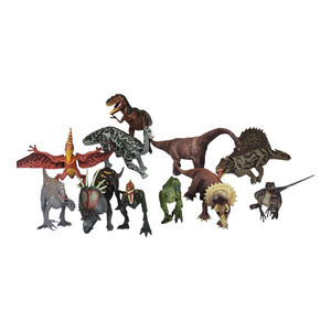 Jurassic World Dinosaur Velociraptor Kid Galaxy and other dinosaurs lot of 11